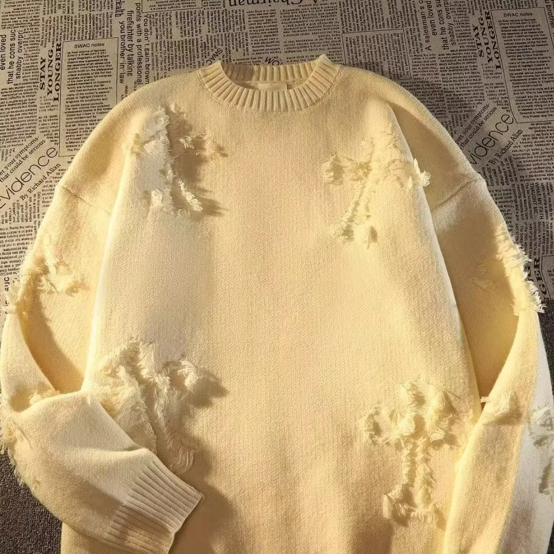 American High Street Cross Ripped Sweater