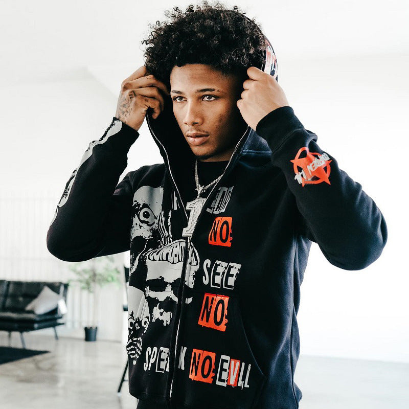 No Evil Full Zip Sweater