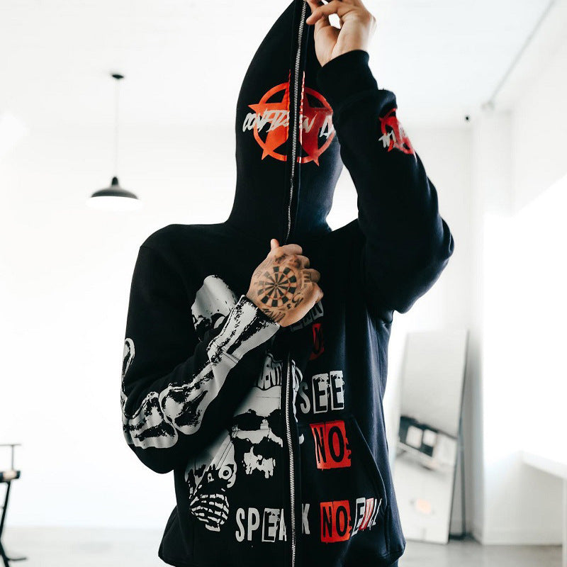 No Evil Full Zip Sweater